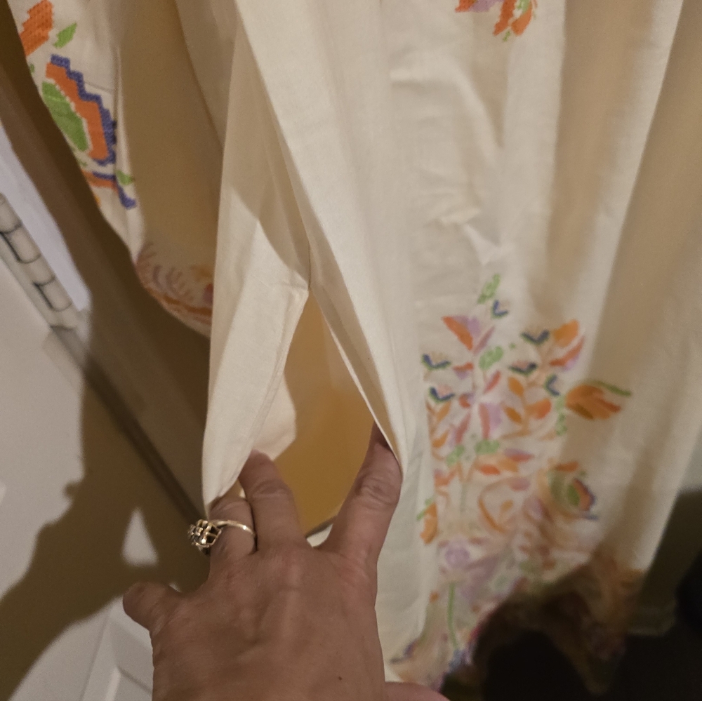 FARM Rio Anthropologie Embroidered Peasant Maxi Dress M - Picture 6 of 7